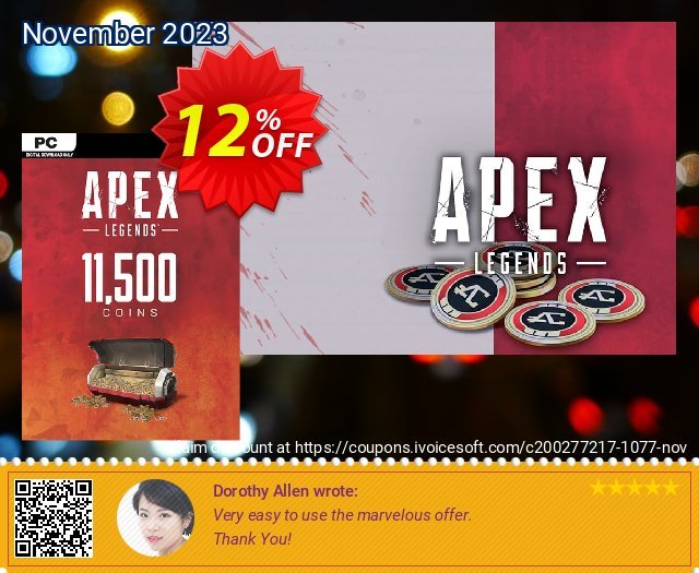 Apex Legends 11500 Coins VC PC uneingeschränkt Außendienst-Promotions Bildschirmfoto