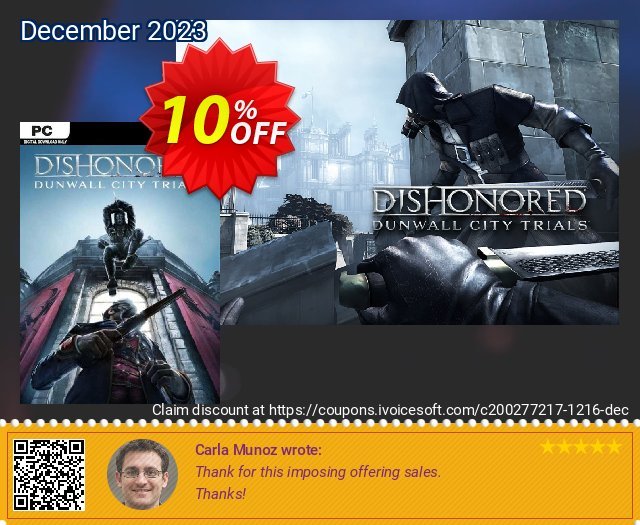 Dishonored Dunwall City Trials PC discount 10% OFF, 2024 April Fools' Day deals. Dishonored Dunwall City Trials PC Deal