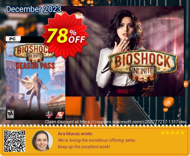 BioShock Infinite - Season Pass PC 令人印象深刻的 优惠码 软件截图