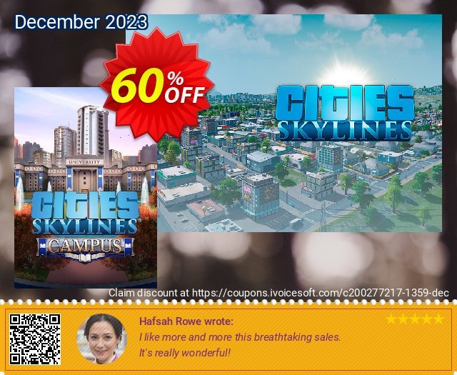 Cities: Skylines PC - Campus DLC besten Promotionsangebot Bildschirmfoto