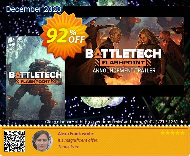 Battletech Flashpoint DLC PC discount 92% OFF, 2024 April Fools' Day offering sales. Battletech Flashpoint DLC PC Deal