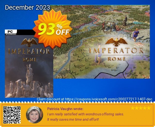 Imperator Rome PC + DLC discount 93% OFF, 2024 Easter Day offer. Imperator Rome PC + DLC Deal