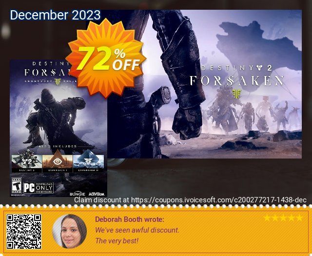 Destiny 2 Forsaken - Legendary Collection PC (US) tidak masuk akal voucher promo Screenshot
