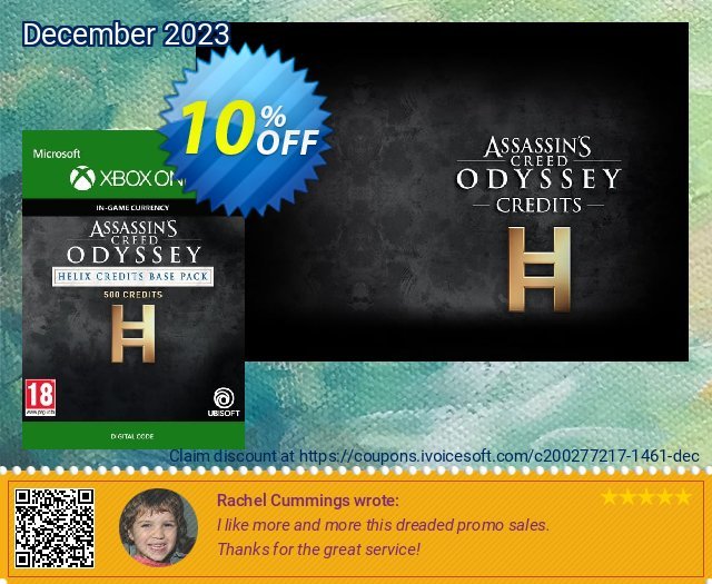 Assassins Creed Odyssey Helix Credits Base Pack Xbox One wunderschön Promotionsangebot Bildschirmfoto