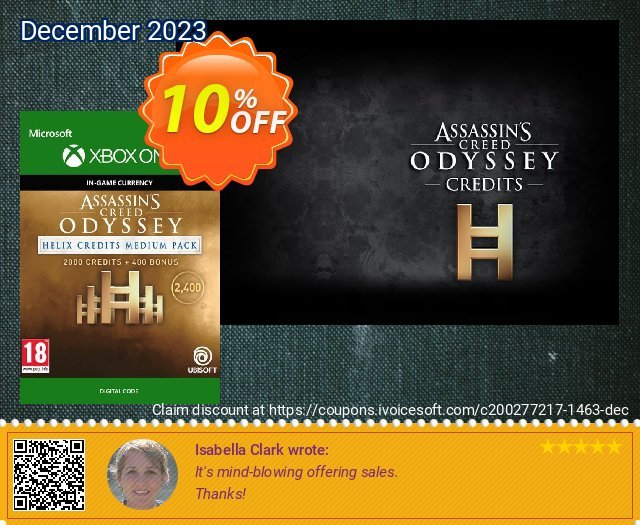 Assassins Creed Odyssey Helix Credits Medium Pack Xbox One discount 10% OFF, 2024 Resurrection Sunday deals. Assassins Creed Odyssey Helix Credits Medium Pack Xbox One Deal