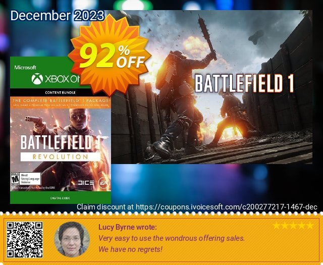 Battlefield 1 Revolution Inc. Battlefield 1943 Xbox One 令人恐惧的 销售折让 软件截图