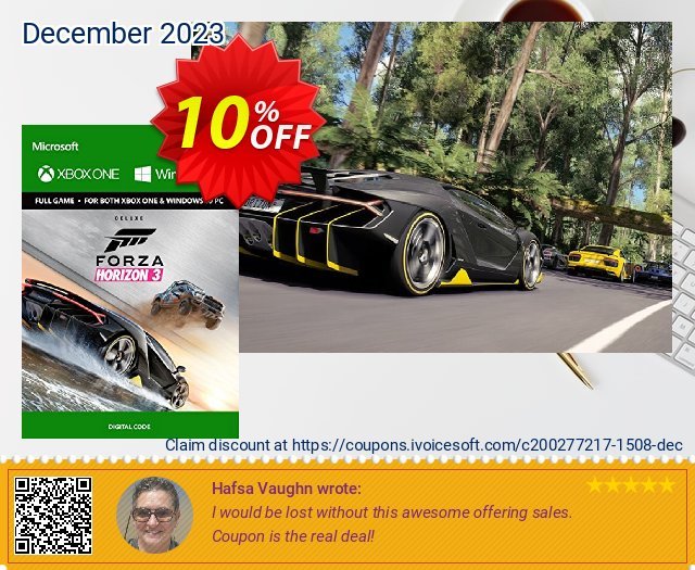 Forza Horizon 3 Deluxe Edition Xbox One/PC discount 10% OFF, 2024 Resurrection Sunday promo. Forza Horizon 3 Deluxe Edition Xbox One/PC Deal