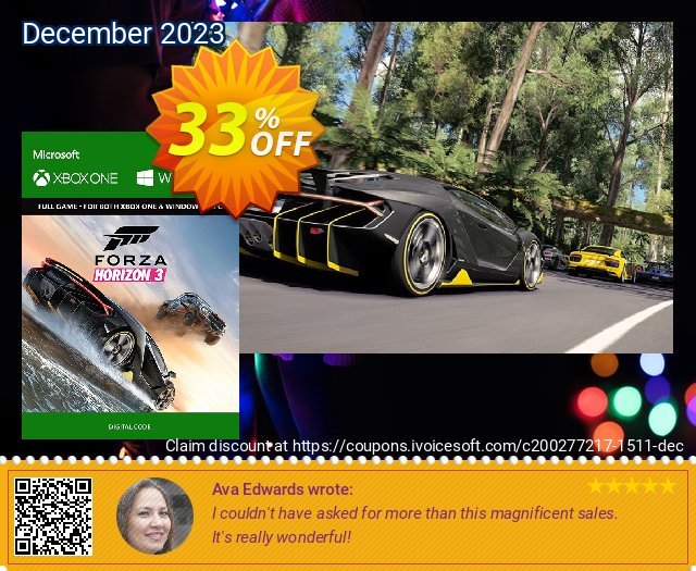Forza Horizon 3 Xbox One/PC 大的 产品销售 软件截图