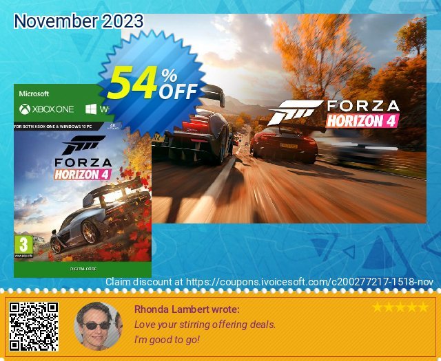 Forza Horizon 4 Xbox One/PC discount 64% OFF, 2022 Christmas Eve promo sales. Forza Horizon 4 Xbox One/PC Deal