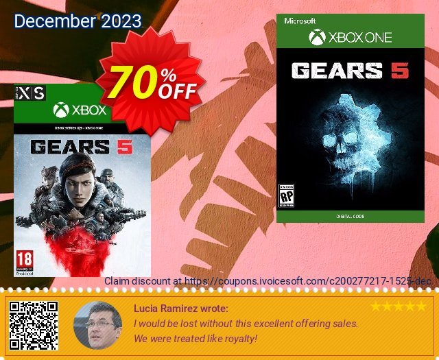 Gears 5 Xbox One / PC discount 70% OFF, 2024 World Heritage Day offering deals. Gears 5 Xbox One / PC Deal