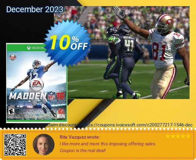 Madden NFL 16 Xbox One - Digital Code  굉장한   할인  스크린 샷