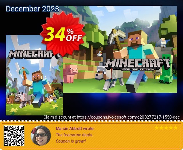 Minecraft Xbox One wunderbar Verkaufsförderung Bildschirmfoto