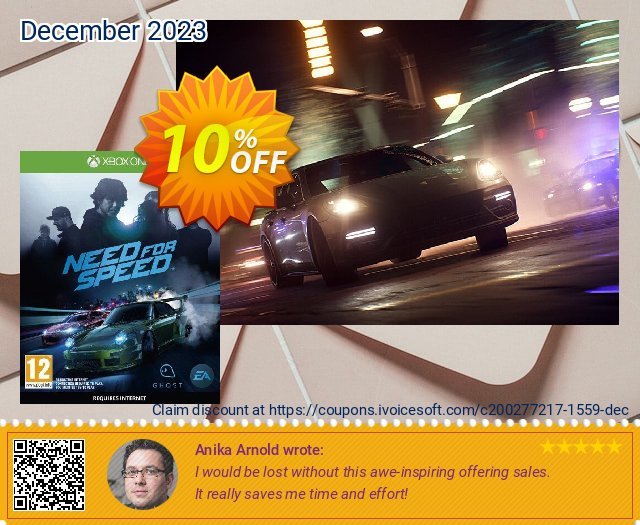 Need For Speed Xbox One - Digital Code enak promo Screenshot