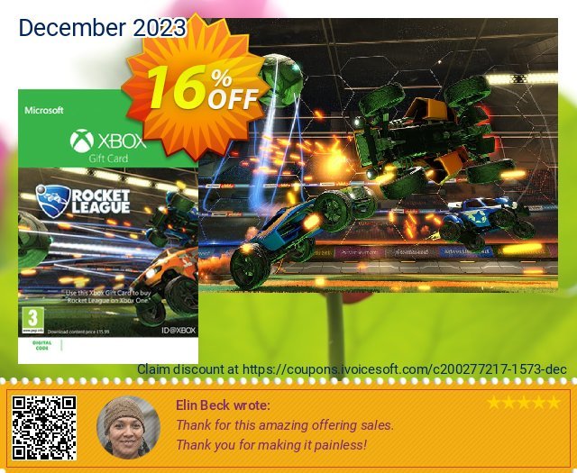 Rocket League (Xbox One) terbatas voucher promo Screenshot