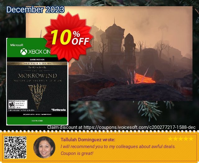 The Elder Scrolls Online Morrowind Collectors Edition Upgrade Xbox One überraschend Preisreduzierung Bildschirmfoto
