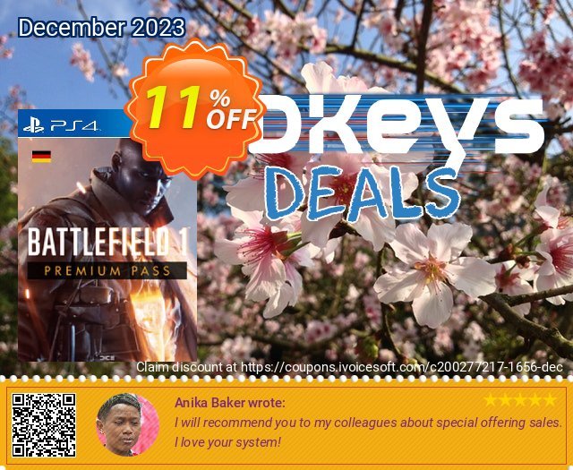 Battlefield 1 Premium Pass PS4 (Germany) discount 11% OFF, 2024 April Fools' Day offering discount. Battlefield 1 Premium Pass PS4 (Germany) Deal