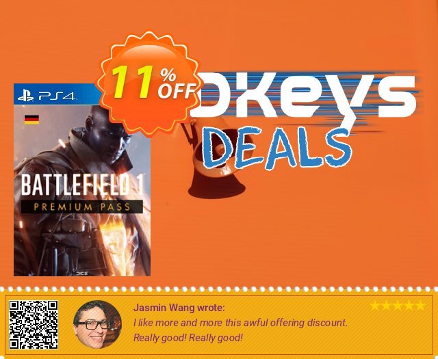 Battlefield 1 Premium Pass PS4 (Germany) discount 11% OFF, 2024 April Fools' Day offering discount. Battlefield 1 Premium Pass PS4 (Germany) Deal