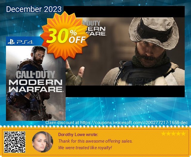 call of duty modern warfare discount code playstation store