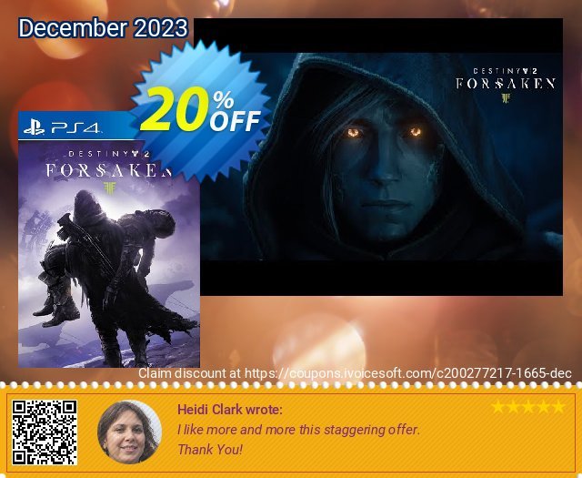 Destiny 2 Forsaken PS4 (Spain) exklusiv Promotionsangebot Bildschirmfoto