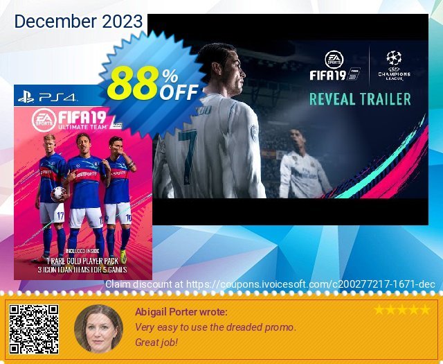 Get 88% OFF Fifa 19 Ultimate Team Rare Players Pack Bundle DLC PS4 (EU) promo