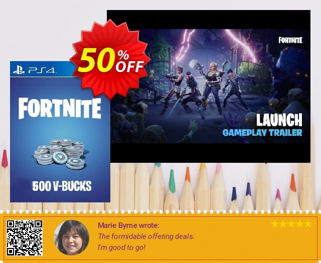 Fortnite - 500 V-Bucks PS4 (US) discount 50% OFF, 2024 Easter Day offering deals. Fortnite - 500 V-Bucks PS4 (US) Deal