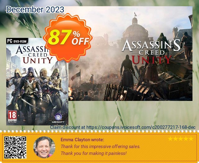 Assassin's Creed Unity PC discount 87% OFF, 2024 Resurrection Sunday offering sales. Assassin's Creed Unity PC Deal