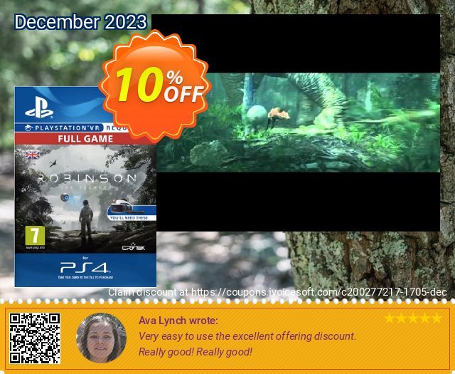 Robinson The Journey VR PS4 discount 10% OFF, 2024 Good Friday offering sales. Robinson The Journey VR PS4 Deal