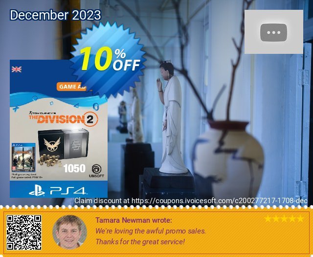 Tom Clancy's The Division 2 PS4 - 1050 Premium Credits Pack discount 10% OFF, 2024 April Fools' Day discounts. Tom Clancy's The Division 2 PS4 - 1050 Premium Credits Pack Deal