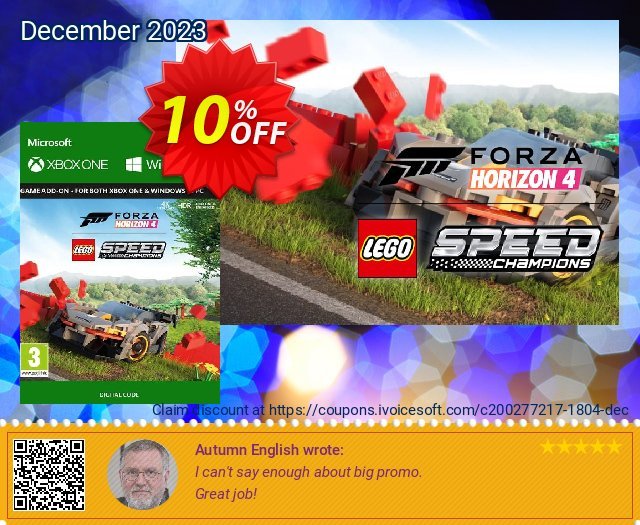 Forza Horizon 4: Lego Speed Champions Xbox One discount 10% OFF, 2024 World Backup Day promotions. Forza Horizon 4: Lego Speed Champions Xbox One Deal