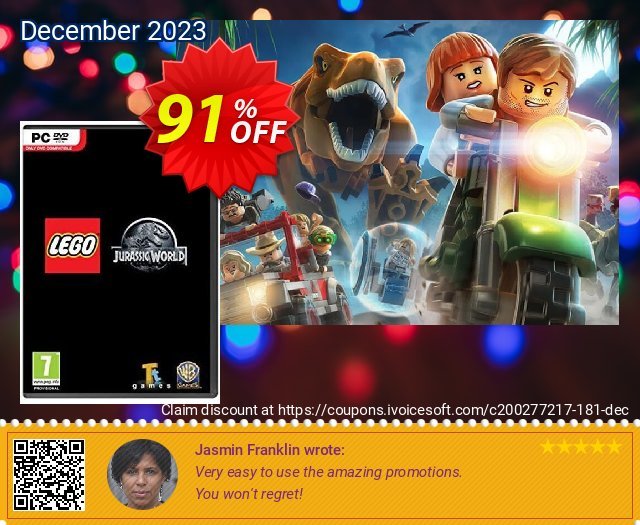 Lego Jurassic World PC discount 91% OFF, 2024 April Fools' Day offering sales. Lego Jurassic World PC Deal