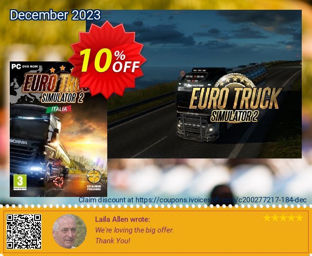 Euro Truck Simulator 2 PC Italia DLC 令人惊奇的 产品销售 软件截图
