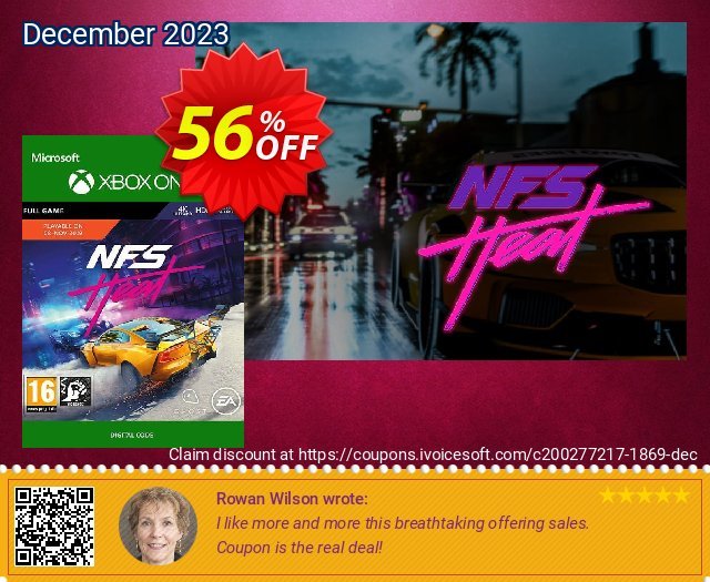 Need for Speed: Heat Xbox One verwunderlich Promotionsangebot Bildschirmfoto
