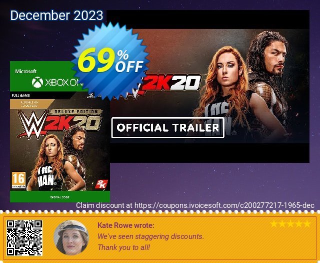 WWE 2K20: Deluxe Edition Xbox One mengherankan kupon diskon Screenshot