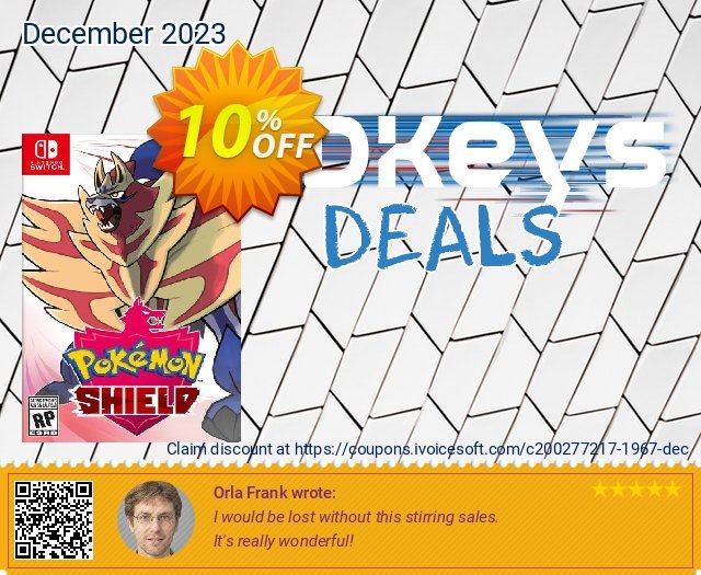 Pokémon Shield Switch discount 10% OFF, 2024 Easter Day offering sales. Pokémon Shield Switch Deal