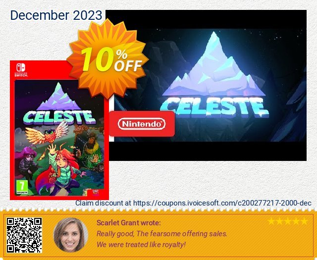 Celeste Switch discount 10% OFF, 2024 World Heritage Day offering deals. Celeste Switch Deal