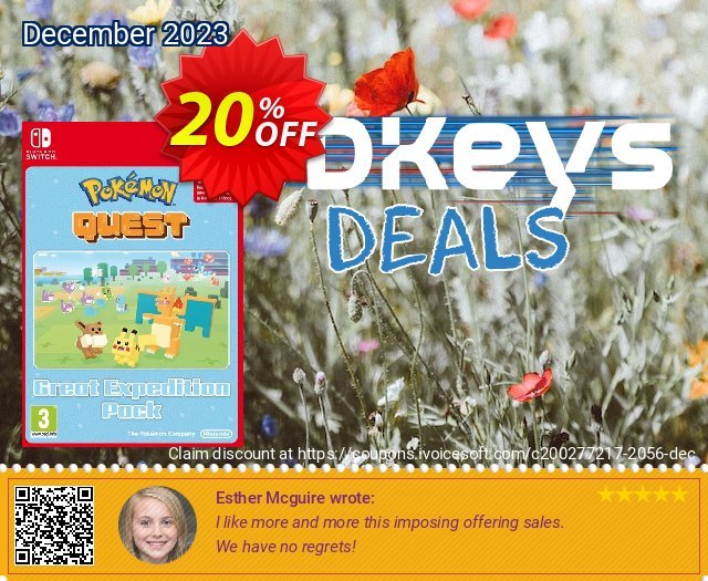 Pokemon Quest - Great Expedition Pack Switch discount 20% OFF, 2024 April Fools' Day offering sales. Pokemon Quest - Great Expedition Pack Switch Deal