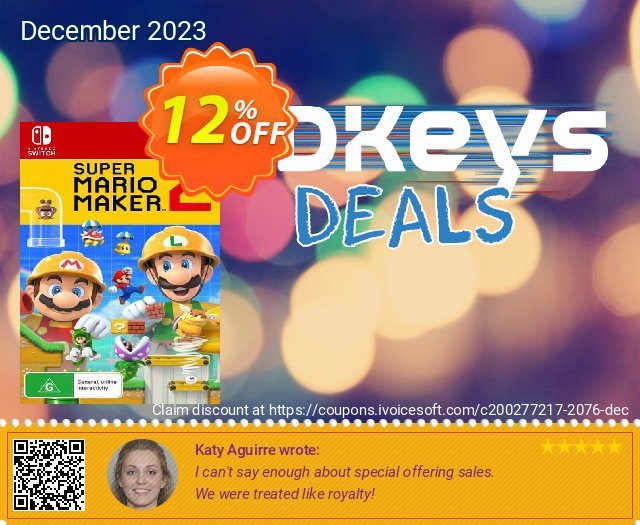 Super Mario Maker 2 Switch discount 12% OFF, 2022 Cycle to Work Day offering sales. Super Mario Maker 2 Switch Deal