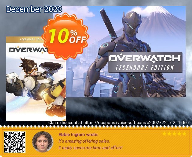 Overwatch Legendary Edition PC discount 10% OFF, 2024 April Fools' Day offer. Overwatch Legendary Edition PC Deal