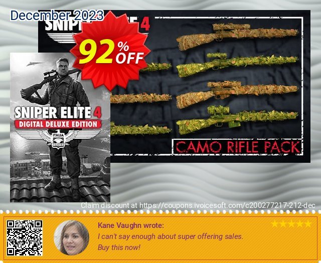 Sniper Elite 4 Deluxe Edition PC 优秀的 产品销售 软件截图