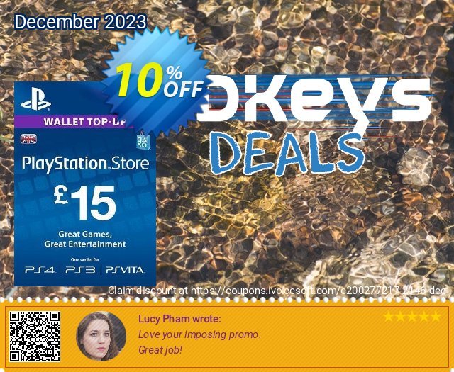 PlayStation Network Card - £15 (PS Vita/PS3/PS4) 特殊 销售折让 软件截图