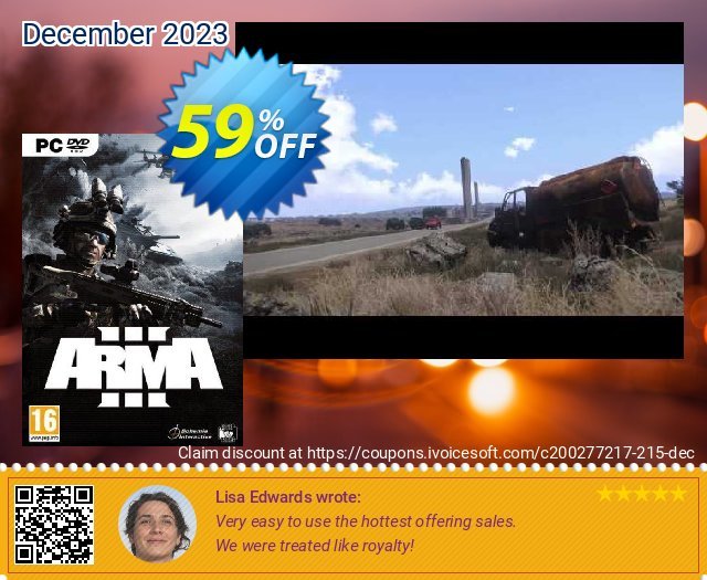 Arma 3 PC discount 59% OFF, 2024 World Heritage Day offering deals. Arma 3 PC Deal