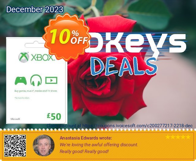 Microsoft Gift Card - £50 (Xbox One/360) 激动的 产品销售 软件截图