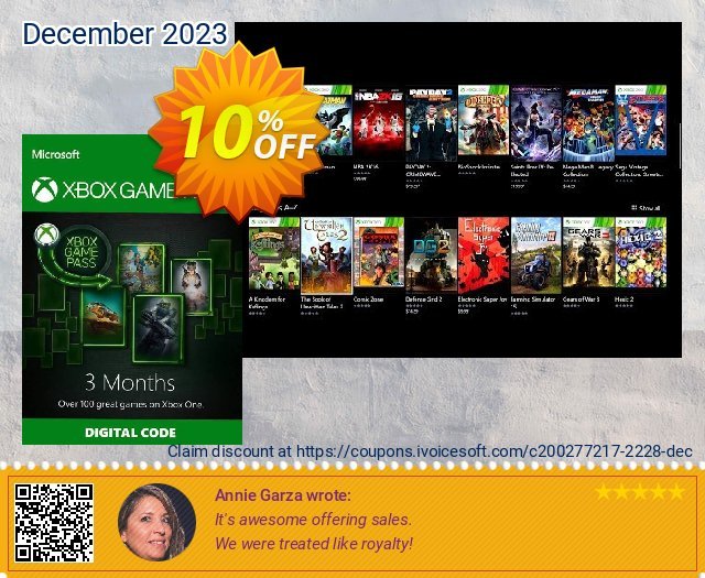 3 Month Xbox Game Pass Xbox One erstaunlich Ermäßigung Bildschirmfoto