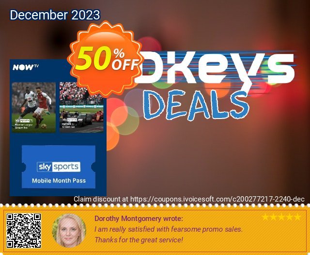 NOW TV - Sky Sports Mobile Month Pass discount 50% OFF, 2024 World Heritage Day promotions. NOW TV - Sky Sports Mobile Month Pass Deal
