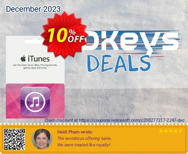iTunes Gift Card - £15 气势磅礴的 扣头 软件截图