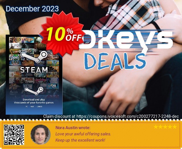 Steam Wallet Top-up £20 GBP luar biasa baiknya penawaran deals Screenshot