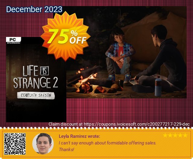Life Is Strange 2 Complete Season PC + DLC discount 75% OFF, 2024 Spring deals. Life Is Strange 2 Complete Season PC + DLC Deal