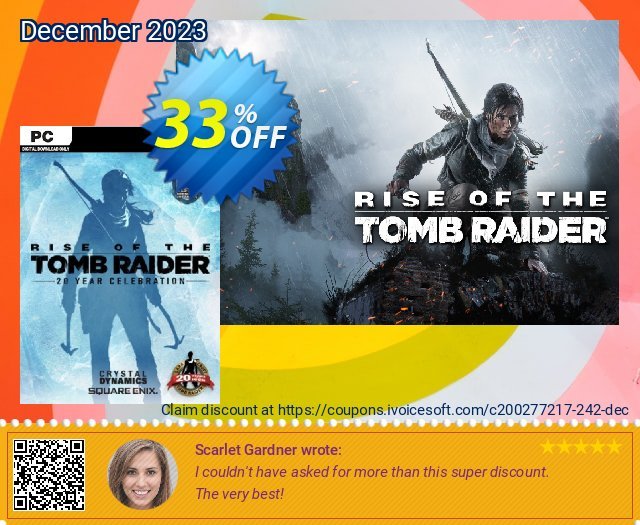 Rise of the Tomb Raider 20 Year Celebration Pack DLC discount 33% OFF, 2024 Easter Day offering sales. Rise of the Tomb Raider 20 Year Celebration Pack DLC Deal