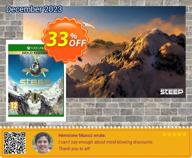 Steep Gold Edition Xbox One discount 33% OFF, 2024 Resurrection Sunday offering sales. Steep Gold Edition Xbox One Deal