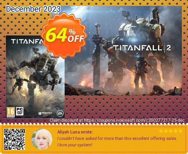 Titanfall 2 PC discount 64% OFF, 2024 Good Friday discount. Titanfall 2 PC Deal